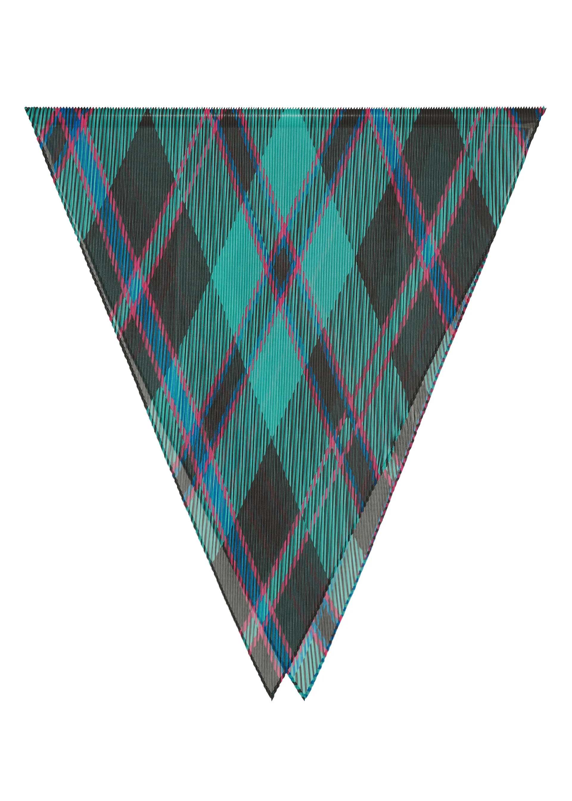 TARTAN CHECK PLEATS STOLE