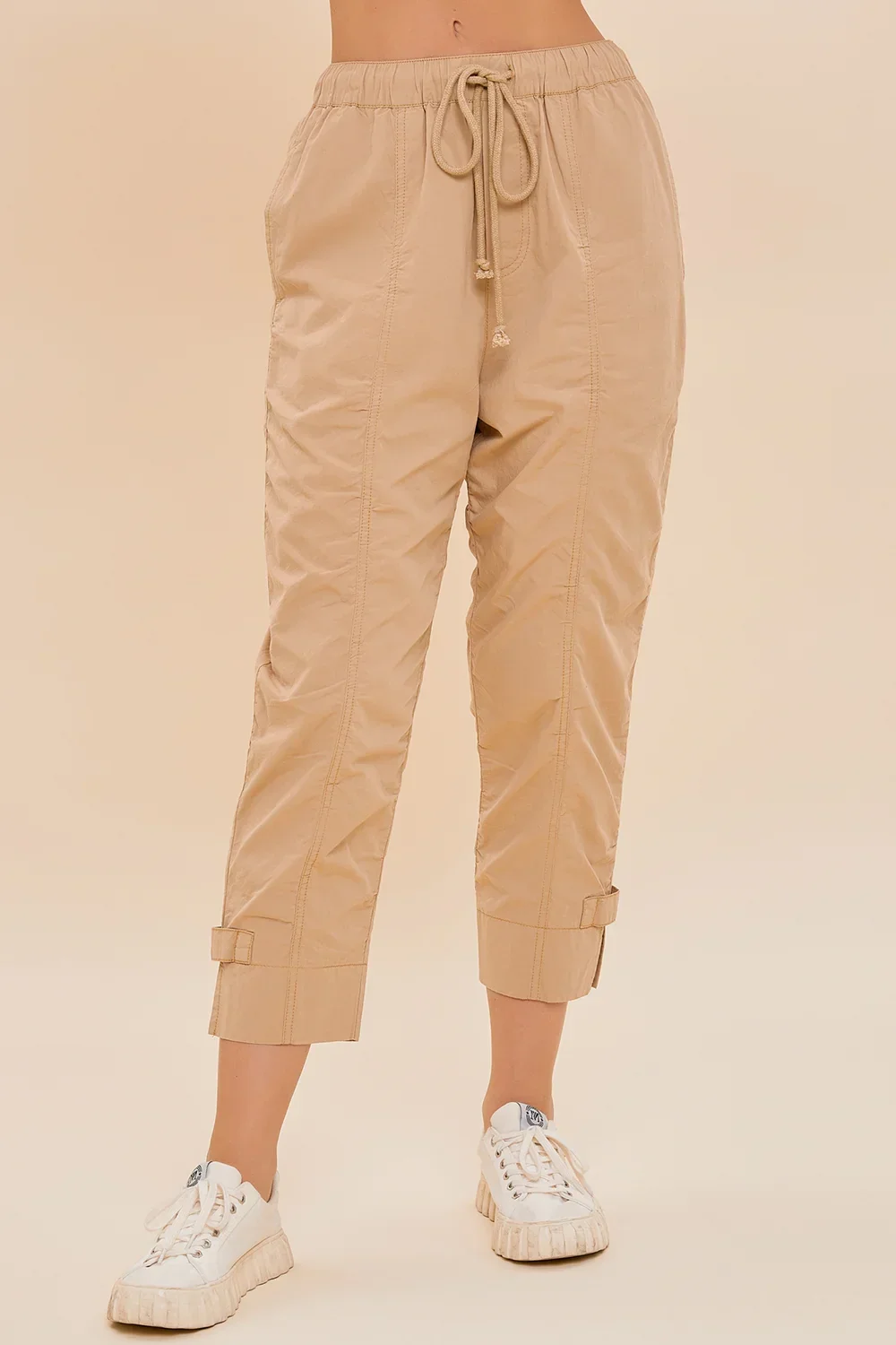 Safari Cotton Chic Utility Coord Balloon Sleeve Top & Cargo Pants Set
