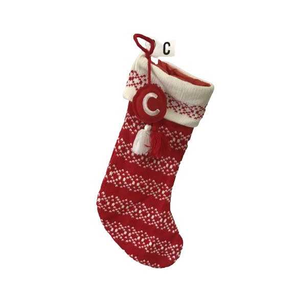 Knit Wondershop Monogrammed Stocking White