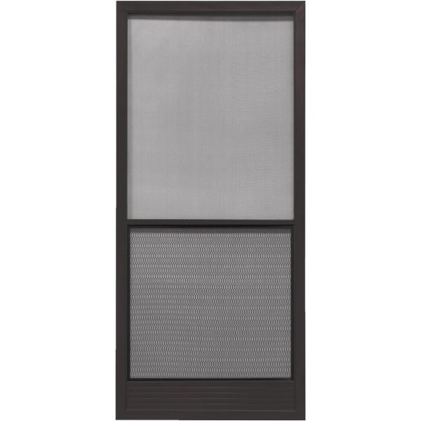 Precision Screen Capri 36 In. W x 80 In. H x 7/8 In. Thick Bronze Steel Screen Door