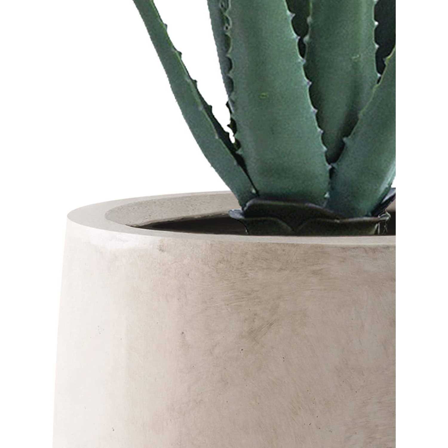 Kante 21.7H Weathered Concrete Tall Planter, Large Outdoor Indoor Decorative Pot with Drainage Hole and Rubber Plug