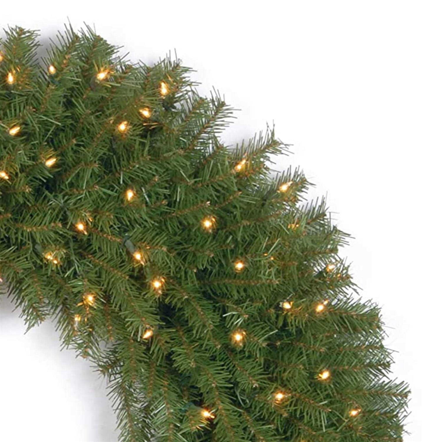 National Tree Norwood Fir Wreath with Clear Lights 36