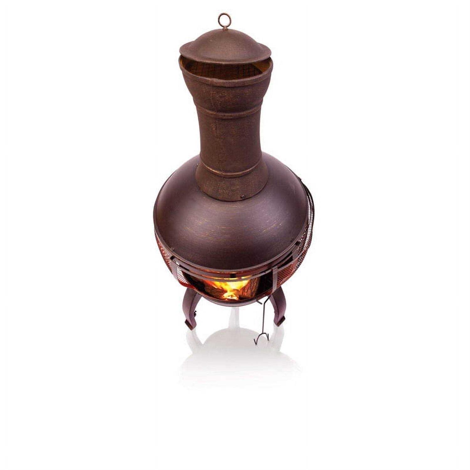 Living Accents Outdoor Chimenea Cast Iron Fire Pit 47x22H