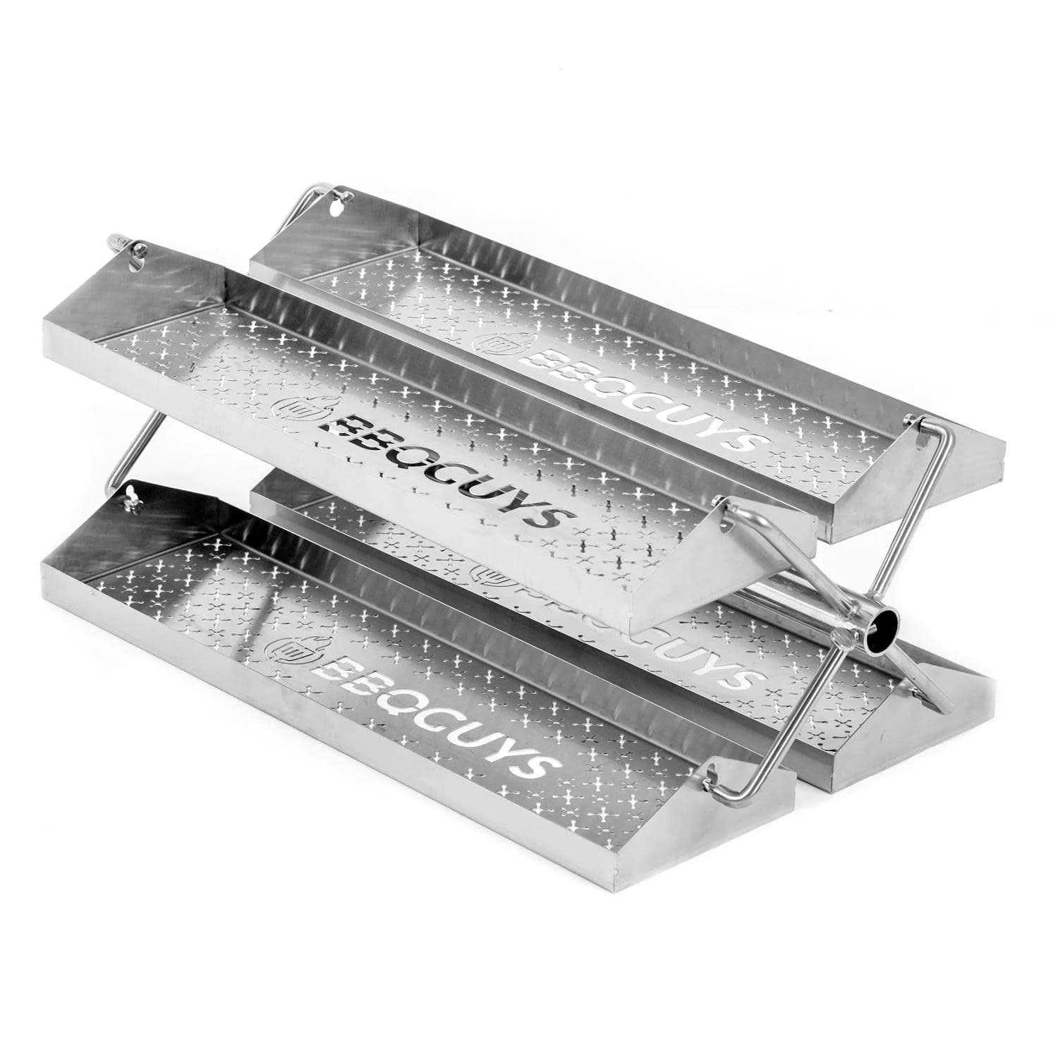 BBQGuys Signature Rib Rotisserie Rotating BBQ Grill Trays