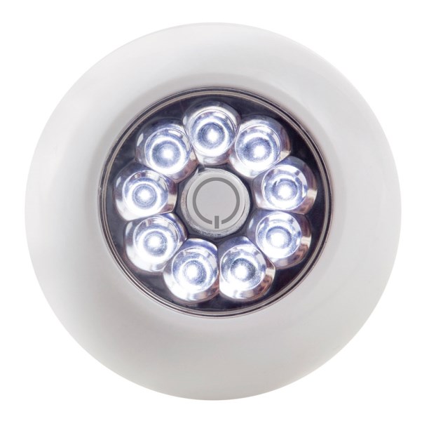 Light It 9-Bulb White LED Battery Tap Light