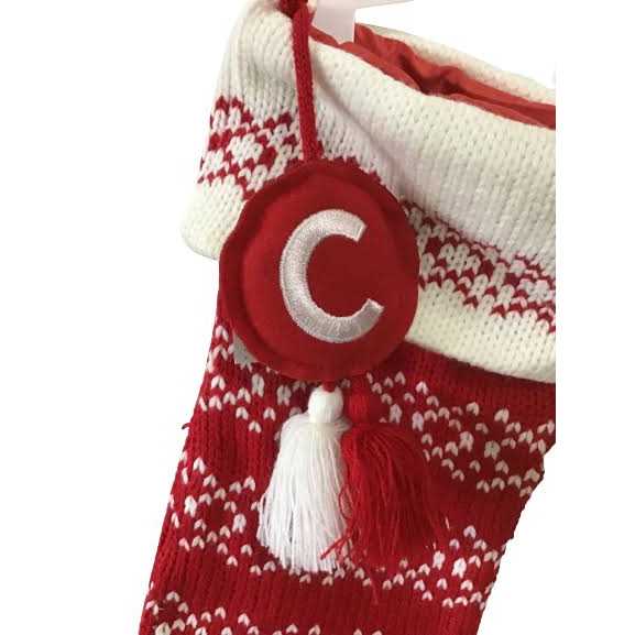 Knit Wondershop Monogrammed Stocking White