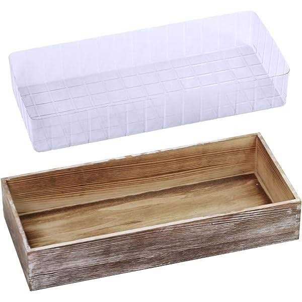 1 Pcs Wood Planter Box Rectangle Whitewashed Wooden Rectangular Planter