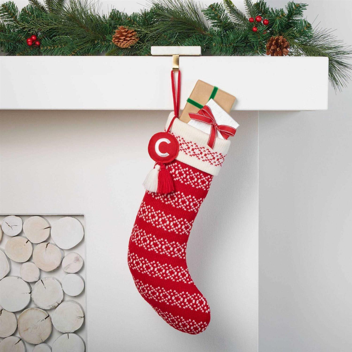 Knit Wondershop Monogrammed Stocking White
