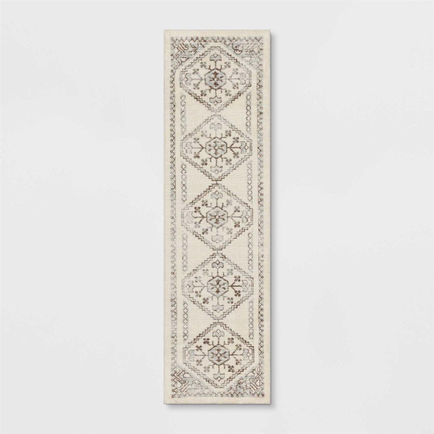 Threshold Kensington Washable Persian Style Rug Cream