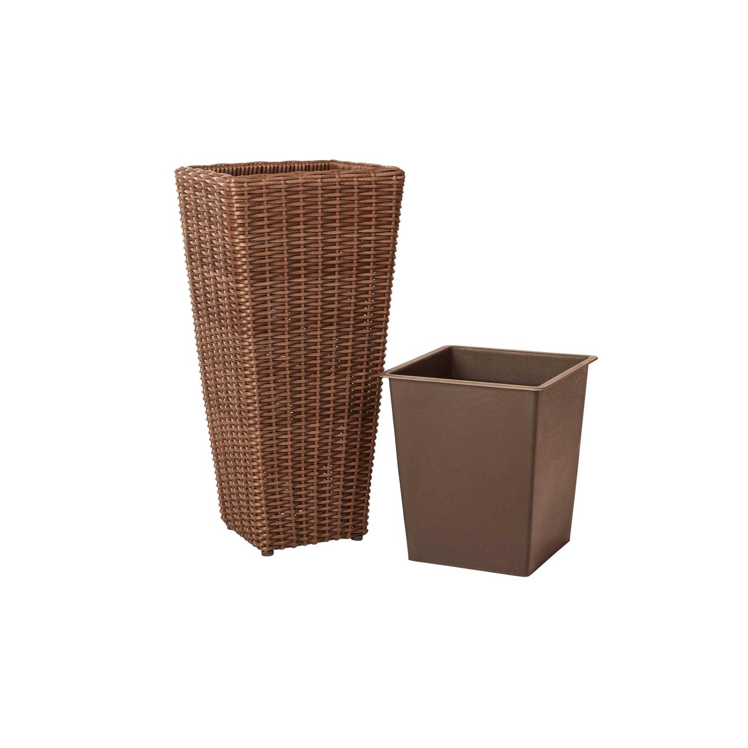 Patio Sense Alto 2-Piece Wicker Planter Set