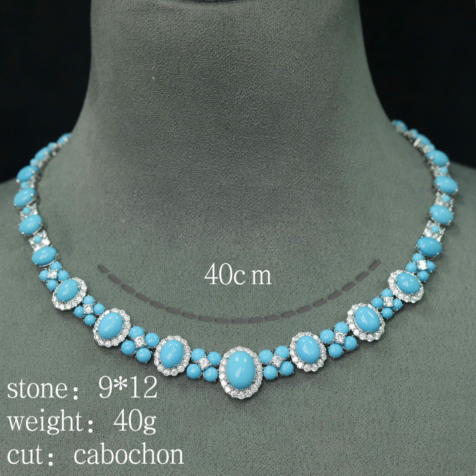 925 Silver Gold-Plated Blue Pine Necklace with High-Carbon Diamonds – Elegant & Unique Design