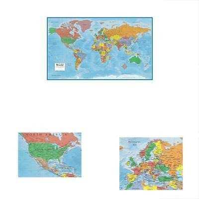 Swiftmaps 24h x 36w World Premier Wall Map Poster Mural