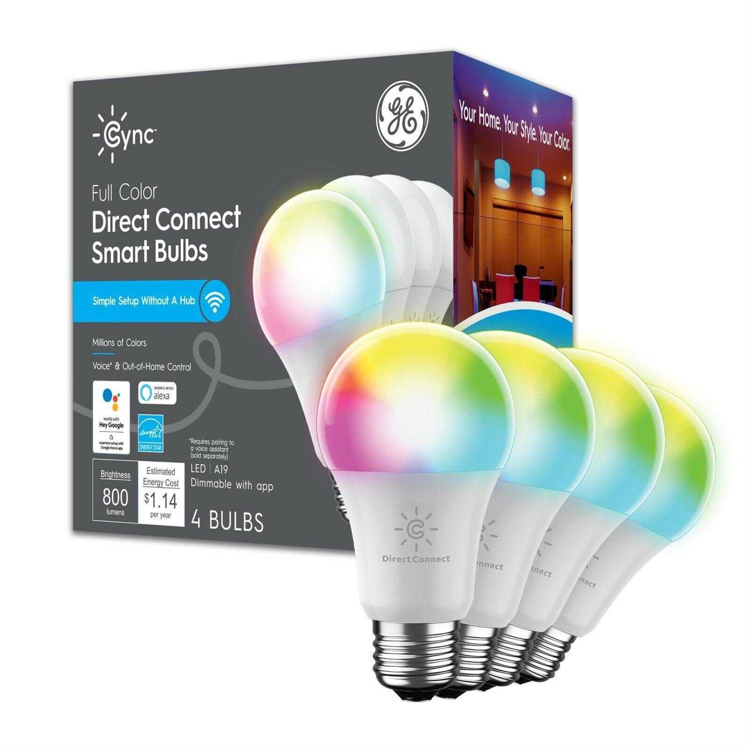 GE Cync Full Color Direct Connect Smart Bulbs
