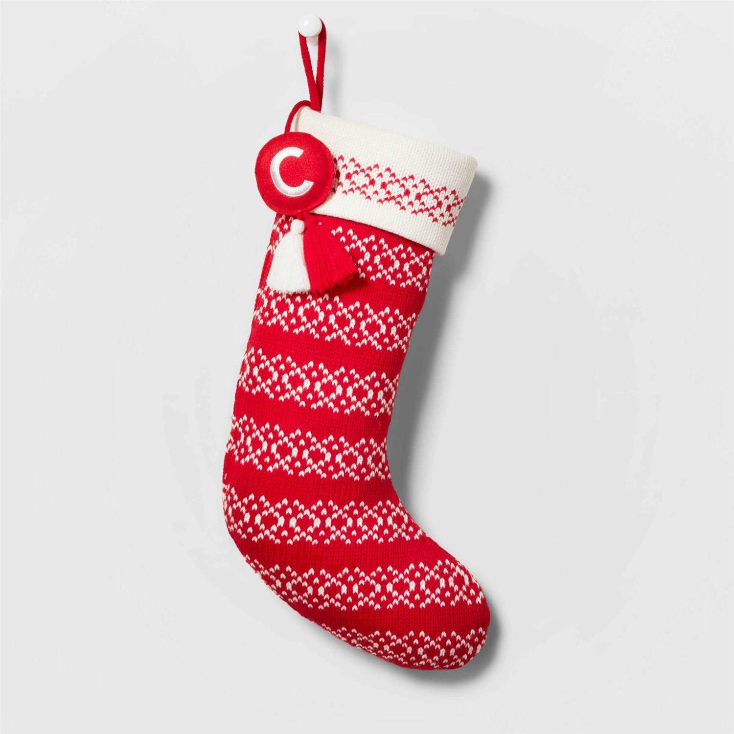 Knit Wondershop Monogrammed Stocking White