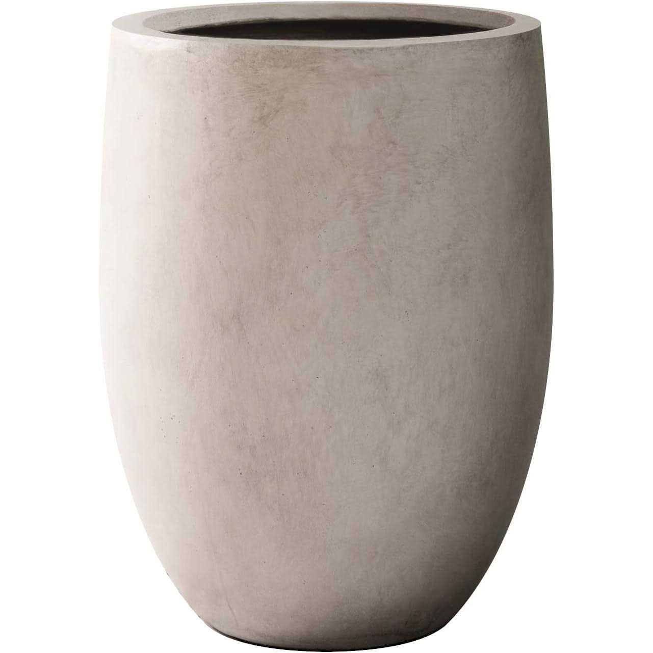 Kante 21.7H Weathered Concrete Tall Planter, Large Outdoor Indoor Decorative Pot with Drainage Hole and Rubber Plug