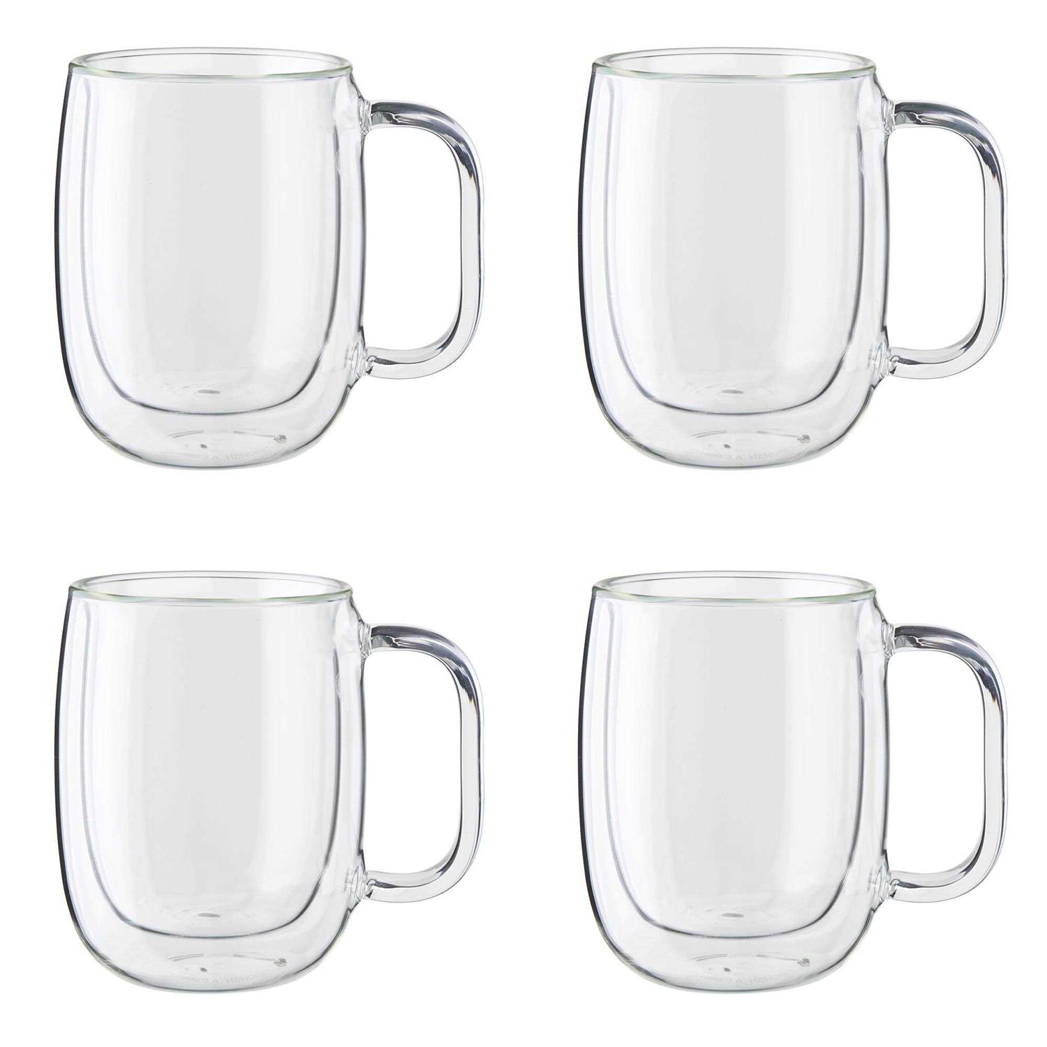 Zwilling Sorrento Plus 4-pc Double-Wall Glass Coffee Mug Set