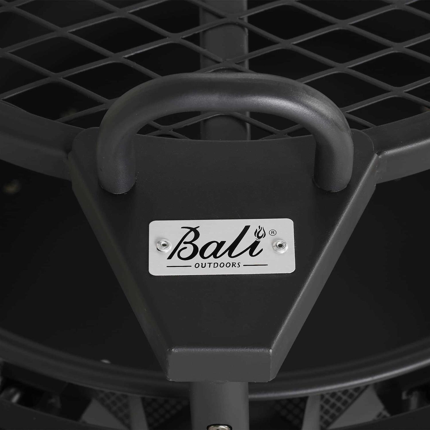 BALI OUTDOORS Fire Pits Outdoor Wood Burning Wood Fire Pit with Cooking Grate Outdoor Fireplace with Cooking Grill Firepit Grill