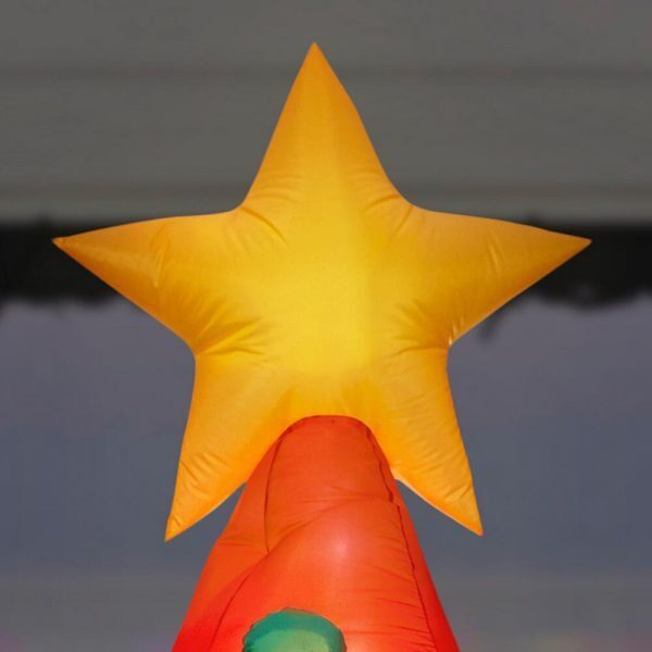 12 5 ft iatable fuzzy plush red christmas tree