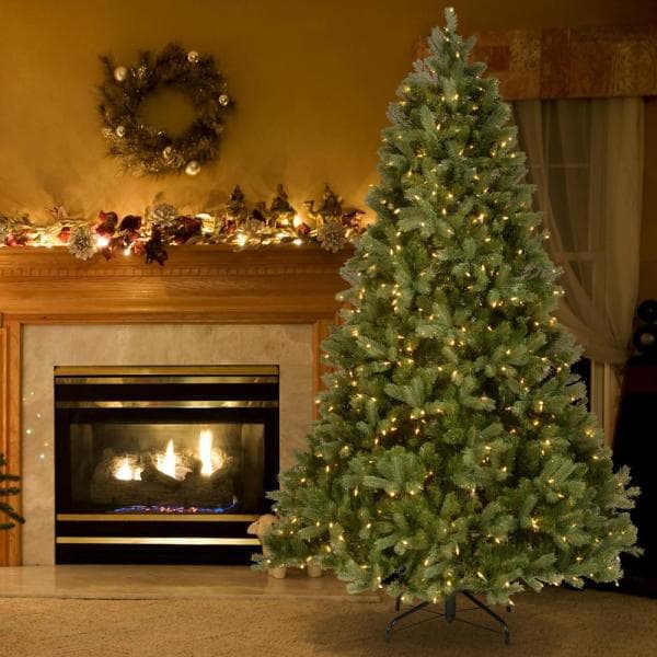 10 ft. Pre-Lit Downswept Douglas Fir Artificial Christmas Tree with Clear Lights
