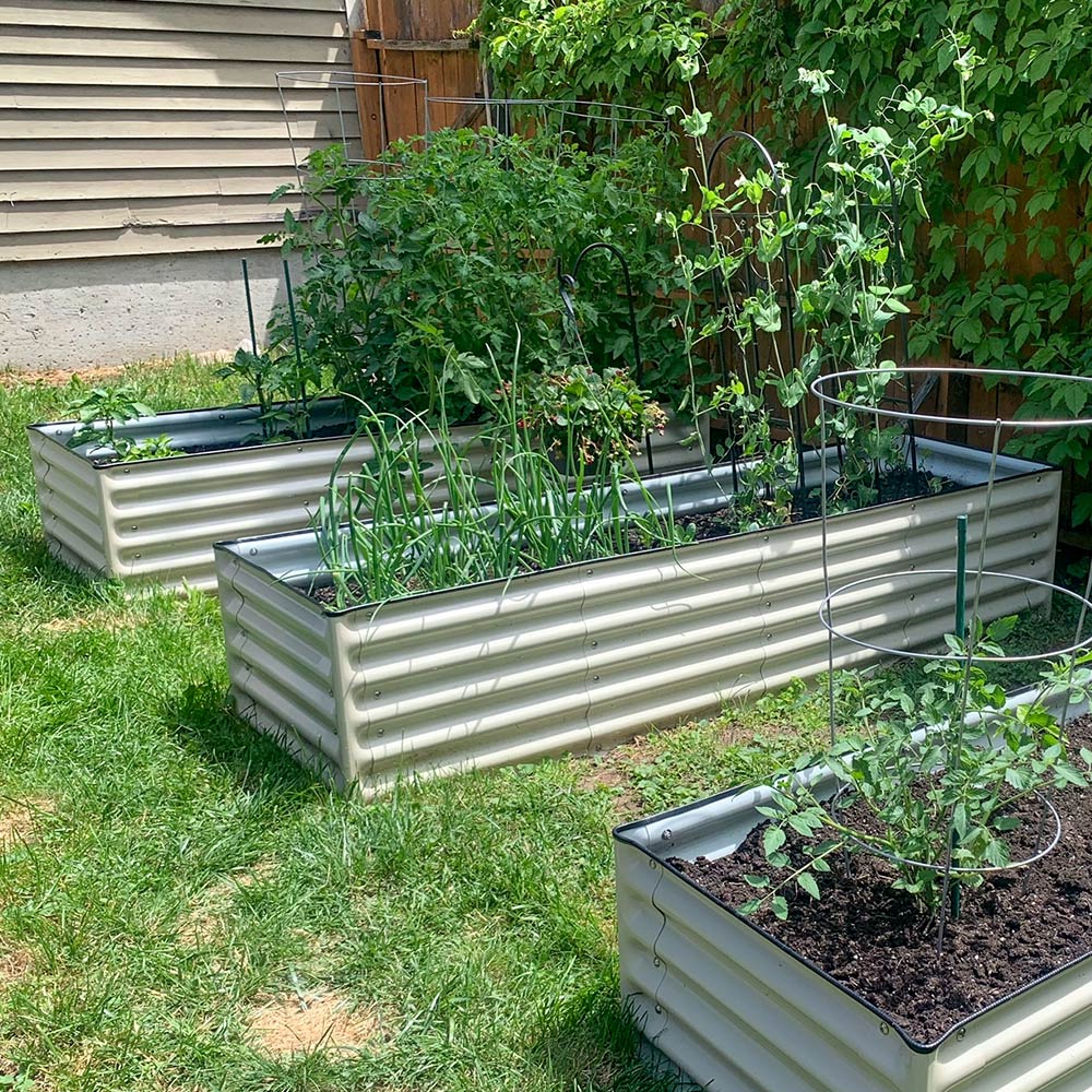 17″Tall 8’x2′ Rectangle Metal Raised Garden Beds (9 in 1)
