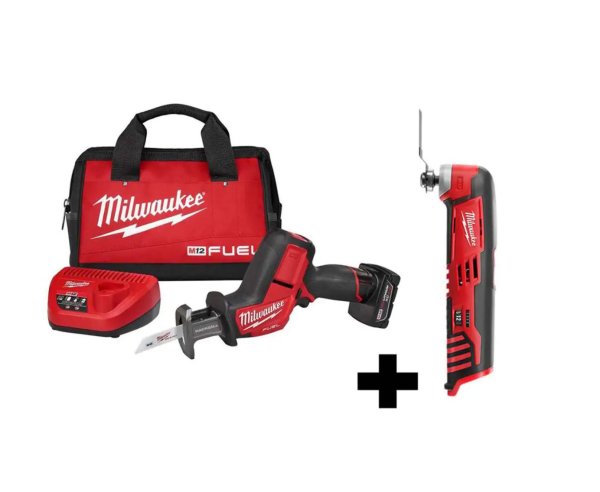 2520-21XC-2426-20 M12 12-Volt Lithium-Ion Brushless Cordless Reciprocating Saw Kit W/ M12 Multi-Tool