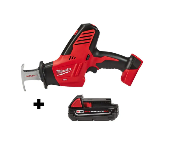 2625-20-48-11-1820 M18 18-Volt Lithium-Ion Cordless Hackzall Reciprocating Saw with 2.0 Ah Compact Battery