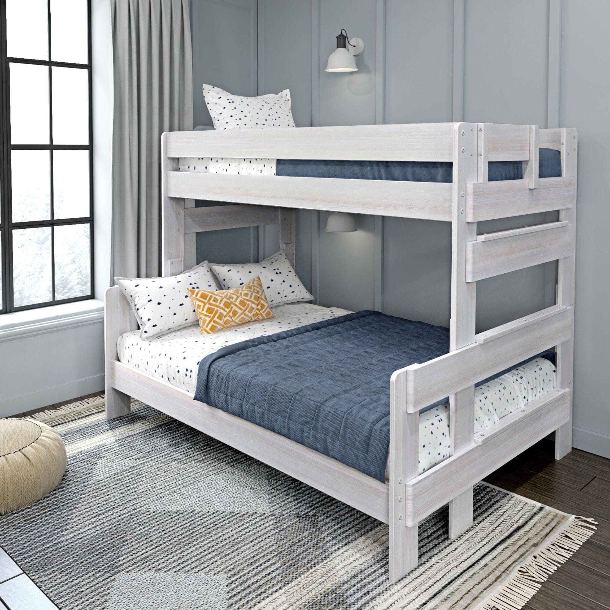 🎄Store Closing Sale💖Modern Farmhouse Twin over Full Bunk Bed