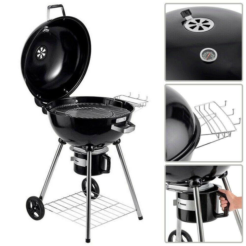 22 Portable Kettle Charcoal BBQ Barbecue Grill Camping Garden Outdoor Cooking