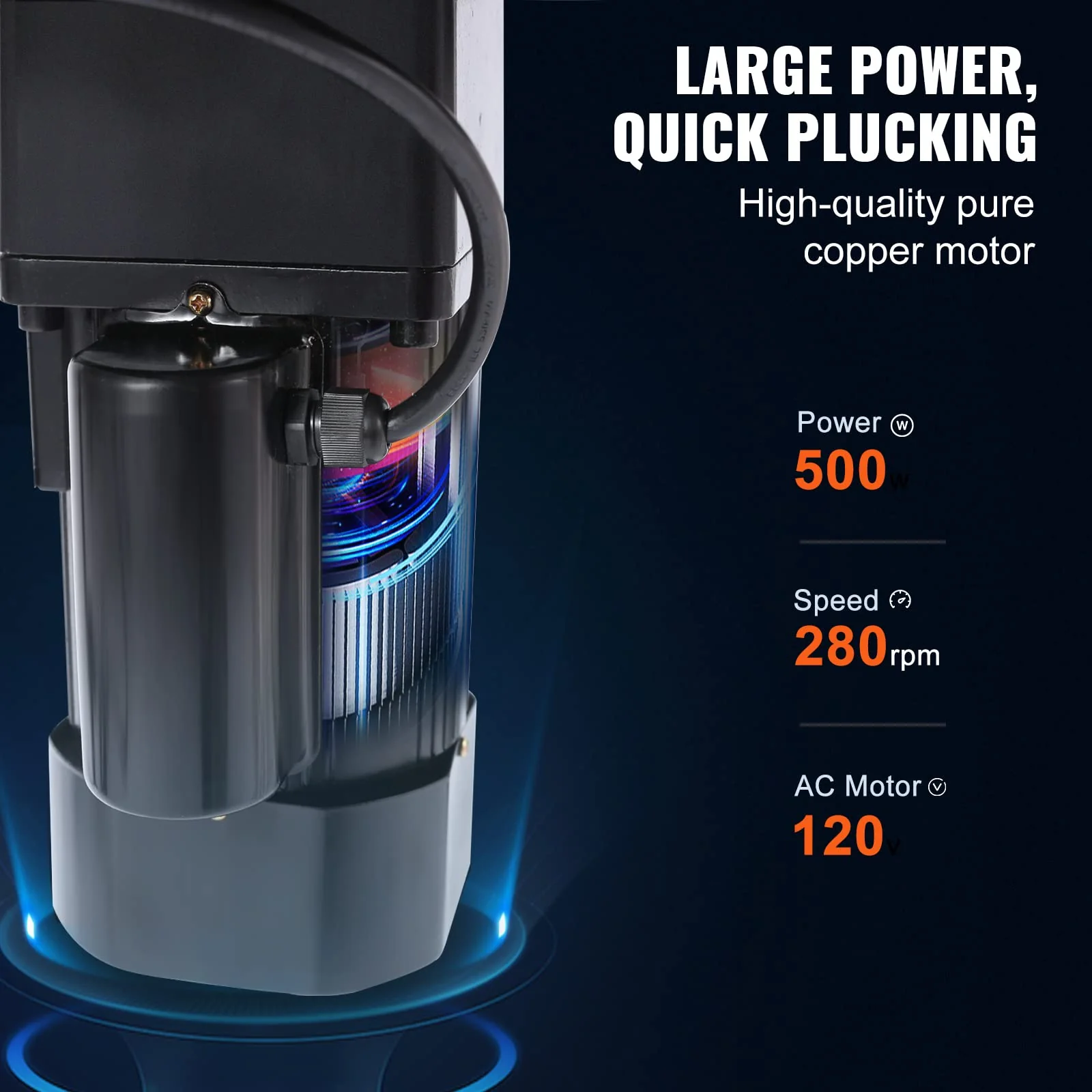 VEVOR 500W Chicken Plucker Machine with 20″ Drum