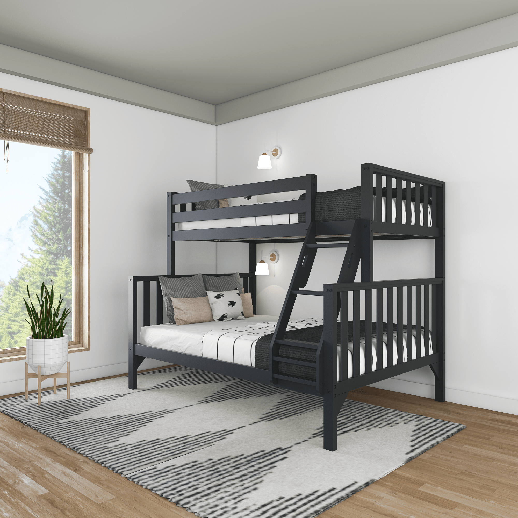 🎄Store Closing Sale💖Scandinavian Twin over Full Bunk Bed