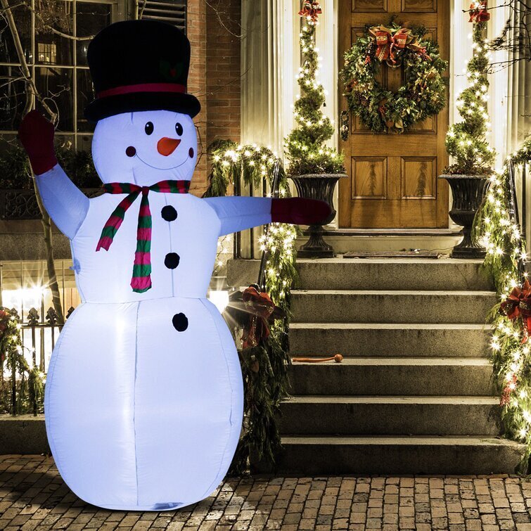 Waving Snowman LED Lighted Outdoor Air Blown Iatable Christmas