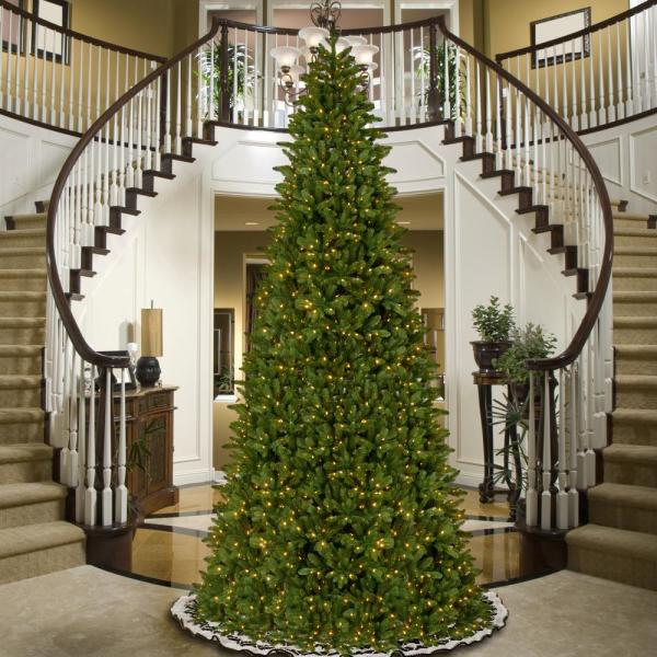 14 ft. Ridgewood Spruce Slim Artificial Christmas Tree with Clear Lights