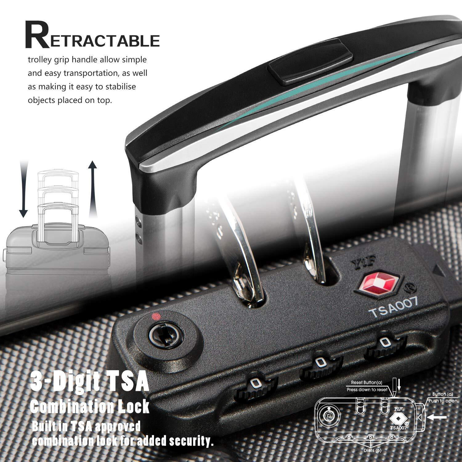 🔥Luggage 3 Piece Set🔥Apricot Black