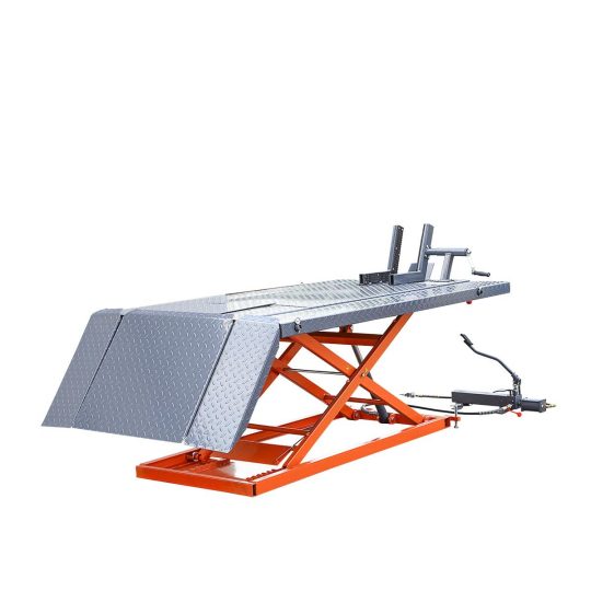 TMG-1500PML 1500-lb Portable Motorcycle/ATV Scissor Lift, 48&” Work Platform, Air and Foot Pedal Operating
