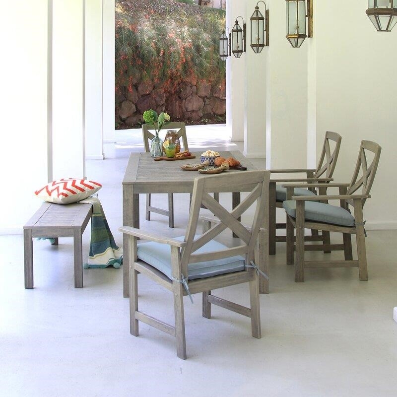 Wirksworth Rectangular 6 – Person 72&” Long Dining Set with Cushions