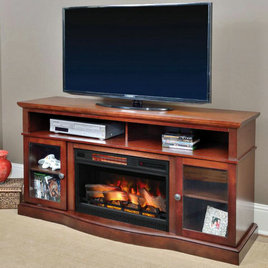 Walker Infrared Electric Fireplace Entertainment Center in Cherry – 25MM5326-C245