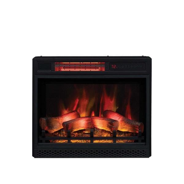 23 in. Ventless Infrared Electric Fireplace Insert with Safer Plug
