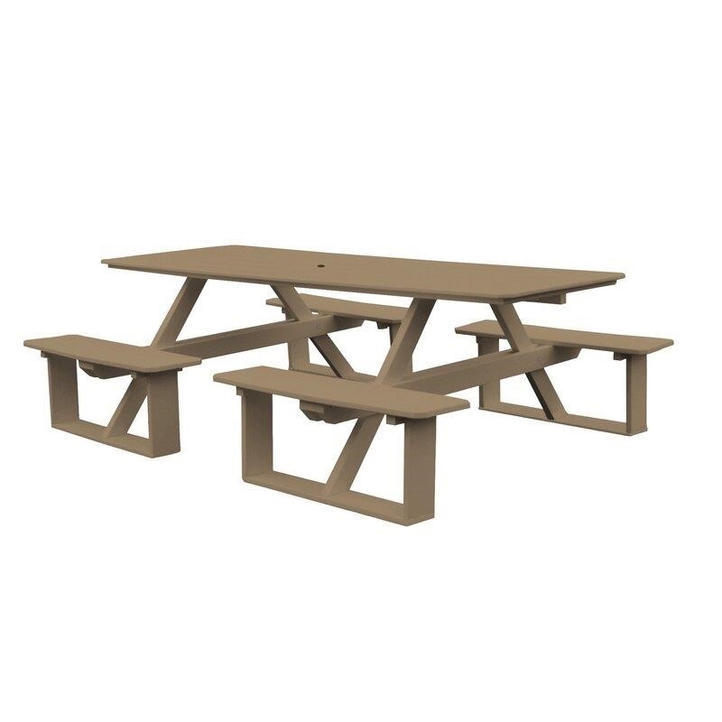 Westbrook Rectangular 8 – Person 94&” Long Picnic Table