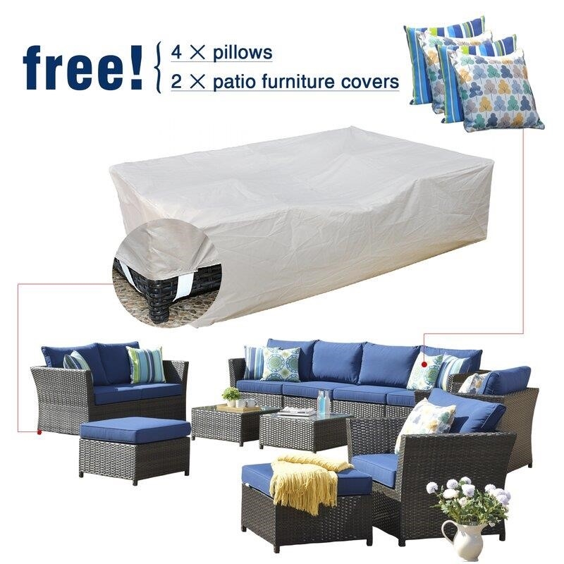 Wicker/Rattan 250 – Person Seating Group with Cushions