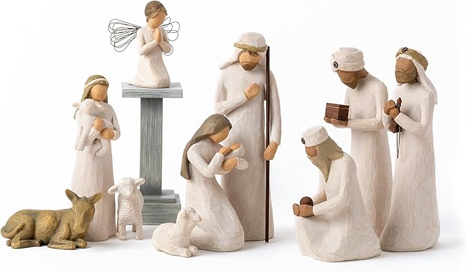Willow Tree Nativity Starter Figures with The Three Wisemen Plus Angel, 11-Piece Set,Free shipping
