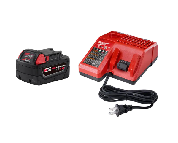 2621-20-48-59-1850 M18 18V Lithium-Ion Cordless Reciprocating Saw with M18 Starter Kit (1) 5.0Ah Battery and Charger