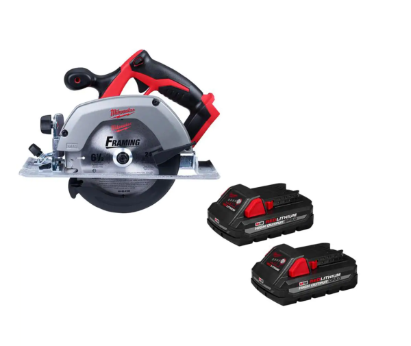 2630-20-48-11-1837 M18 18V Lithium-Ion Cordless 6-1/2 in. Circular Saw with Two 3.0 Ah Batteries