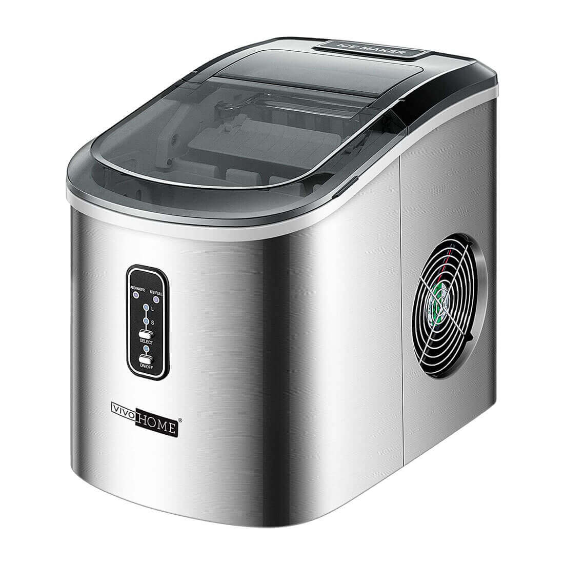 26lbs/day Bullet Shaped Stainless Steel Automatic Ice Maker Machine