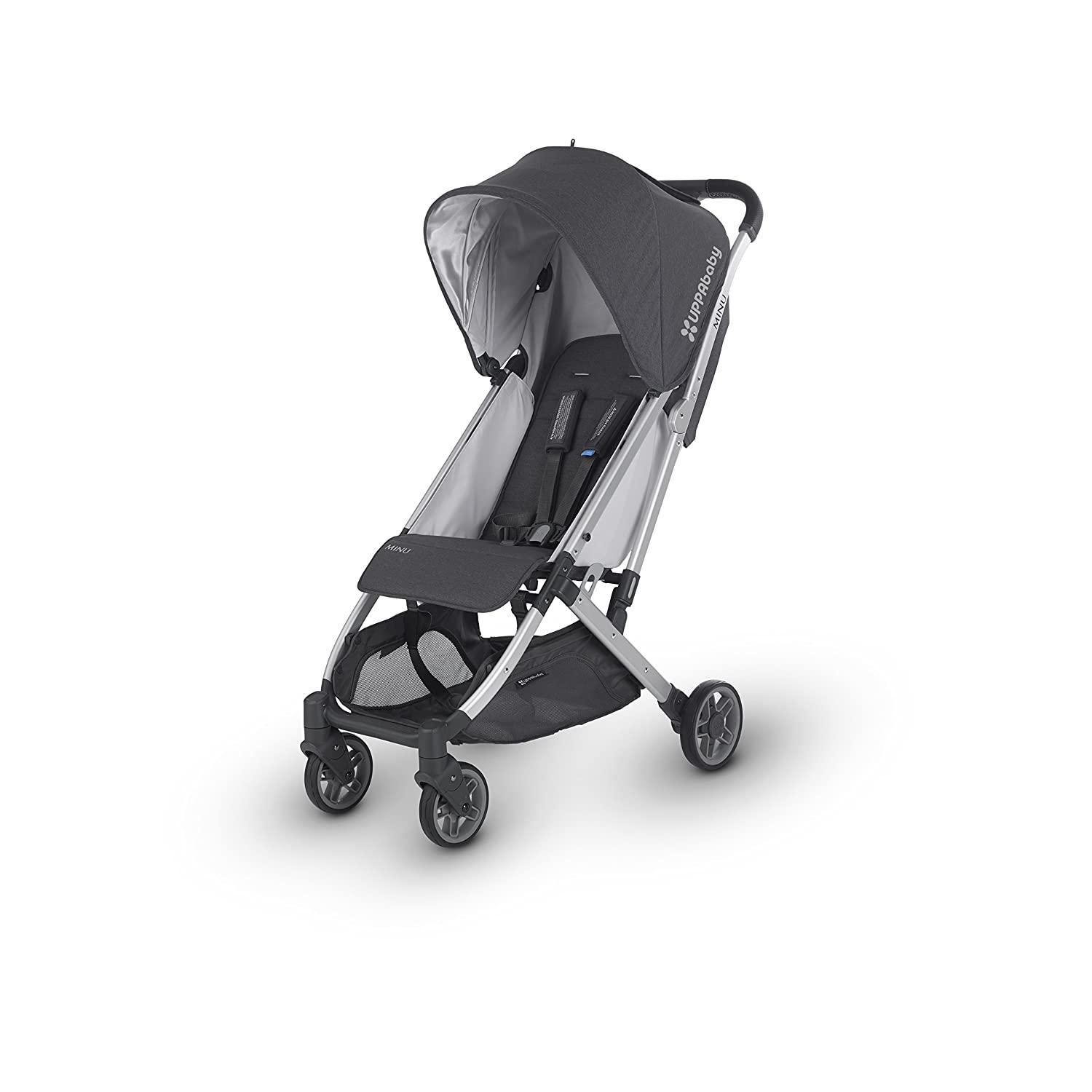 2018 UPPAbaby MINU Stroller C Jordan (Charcoal Melange/Silver/Black Leather)