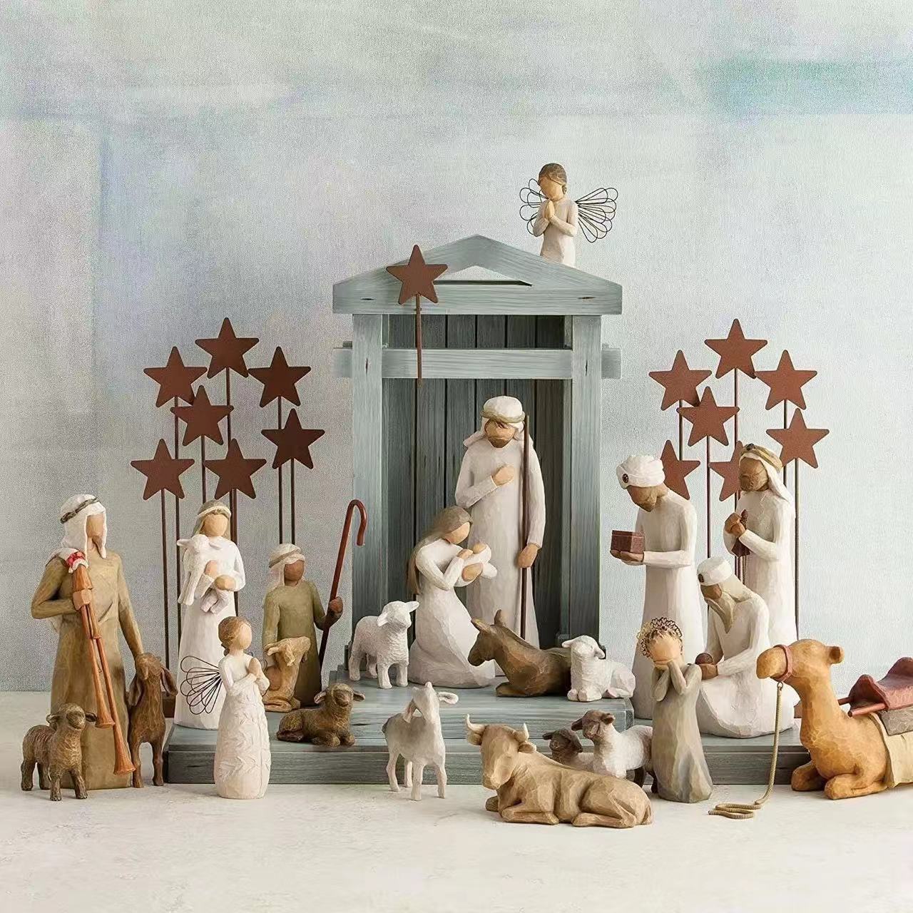 Willow Tree Nativity Starter Figures with The Three Wisemen Plus Angel, 11-Piece Set,Free shipping