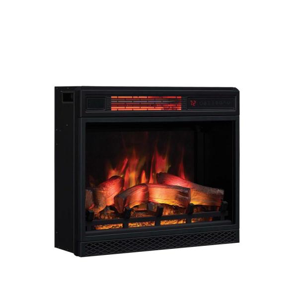 23 in. Ventless Infrared Electric Fireplace Insert with Safer Plug