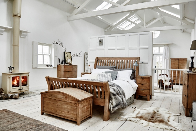 🎄Store Closing Sale💖Barbados Reclaimed Wood Slatted Bedframe