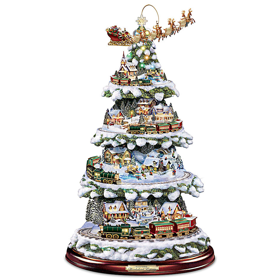 Tree With Lights, Moving Train, Music Ambience Stickers