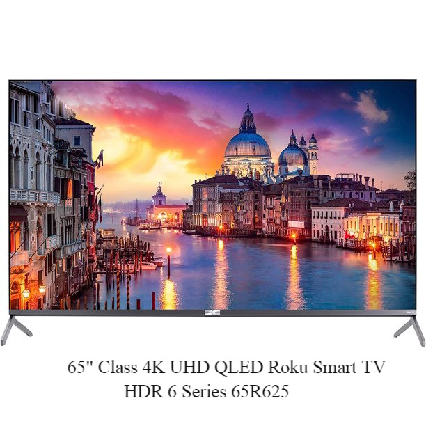 🎄Store Closing Sale📺65″ Class 4K UHD QLED Roku Smart TV HDR 6 Series 65R625