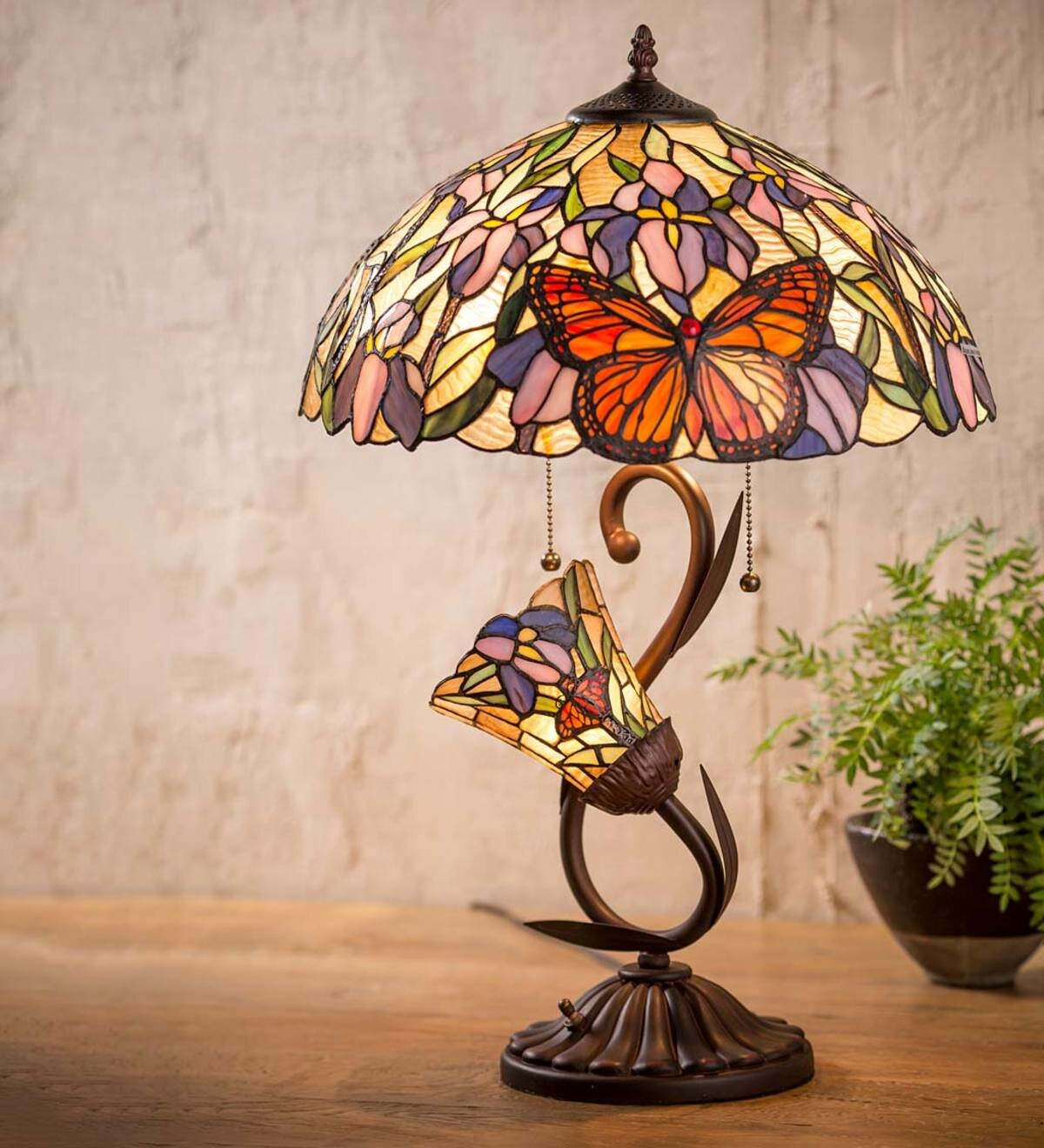 [🎁GIFT]Stained Glass Butterfly 25″ Table Lamp